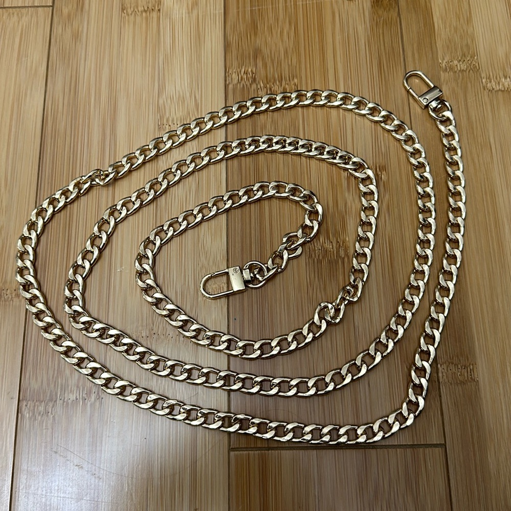 60” gold chain with clasps
